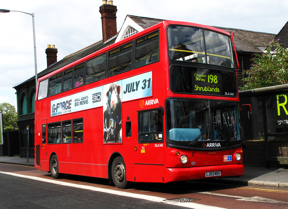 Route 198, Arriva London, DLA343, LJ03MDV, Croydon