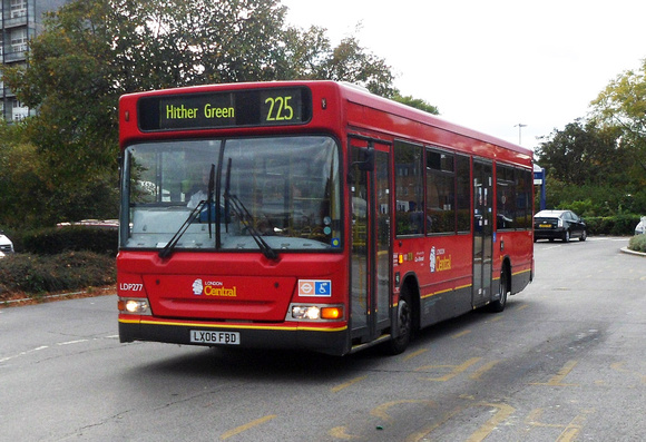 Route 225, London Central, LDP277, LX06FBD, Surrey Quays