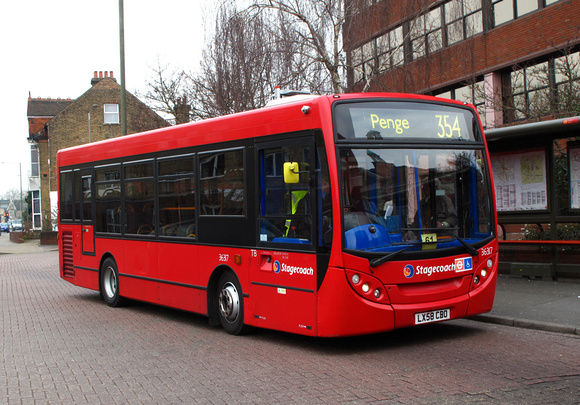 Route 354, Stagecoach London 36317, LX58CBO, Bromley