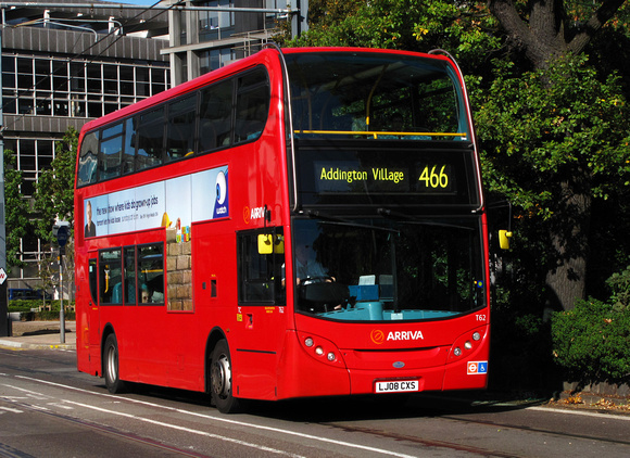 Route 466, Arriva London, T62, LJ08CXS, Croydon