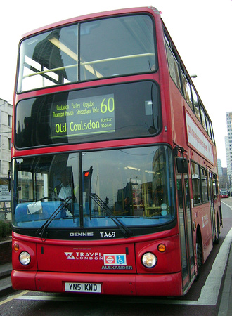 Route 60, Travel London, TA69, YN51KWD, Croydon