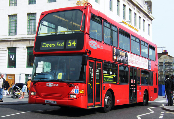 Route 54, Metrobus 931, YN56FDE, Woolwich