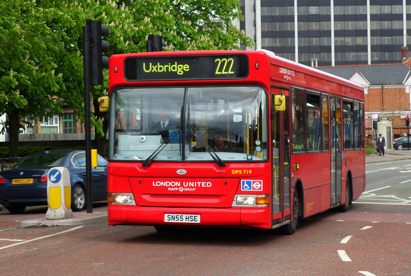 Route 222, London United RATP, DPS719, SN55HSE
