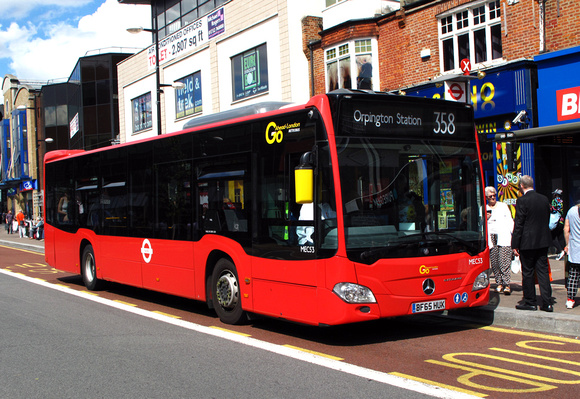 Route 358, Go Ahead London, MEC53, BF65HUK, Bromley