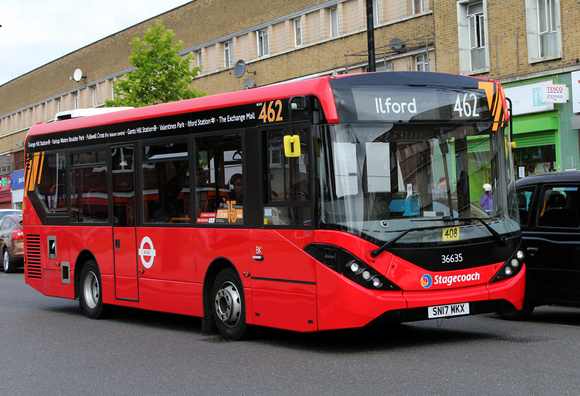 Route 462, Stagecoach London 36635, SN17MKX, Hainault
