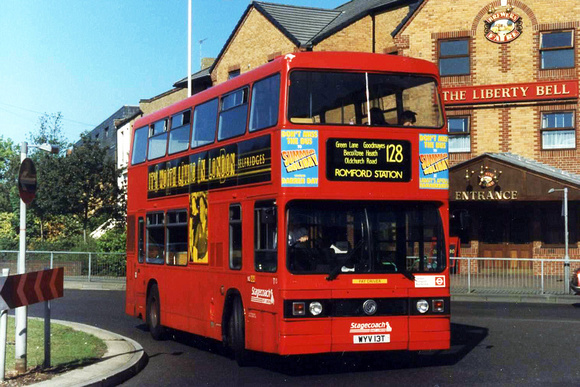 Route 128, Stagecoach London, T13, WYV13T, Romford