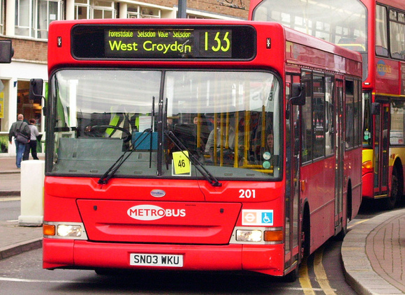 Route T33, Metrobus 201, SN03WKU, Croydon