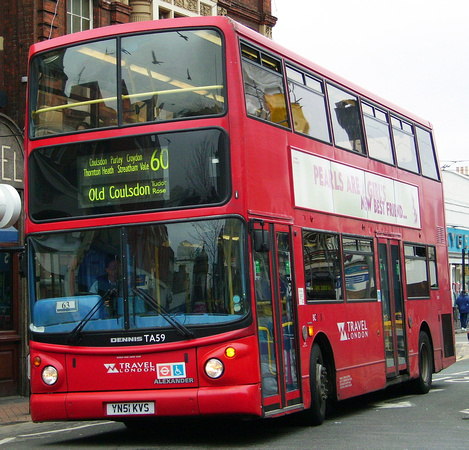 Route 60, Travel London, TA59, YN51KVS, Croydon