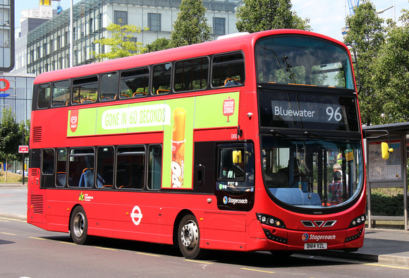 Route 96, Stagecoach London 13008, BN14VZL, Woolwich