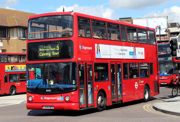 Route 5, Stagecoach London 18483, LX55BEO, Romford