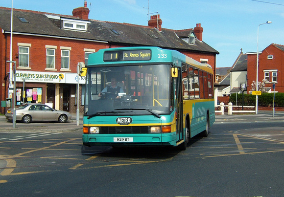 Route 11, Blackpool Transport 133, H3FBT, Cleveleys