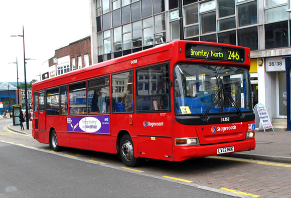 Route 246, Stagecoach London 34358, LV52HKK, Bromley