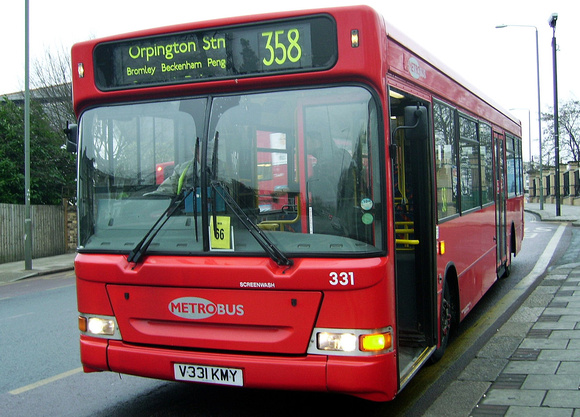 Route 358, Metrobus 331, V331KMY, Crystal Palace