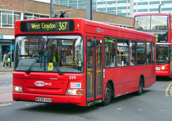 Route 367, Metrobus 339, W339VGX, Croydon