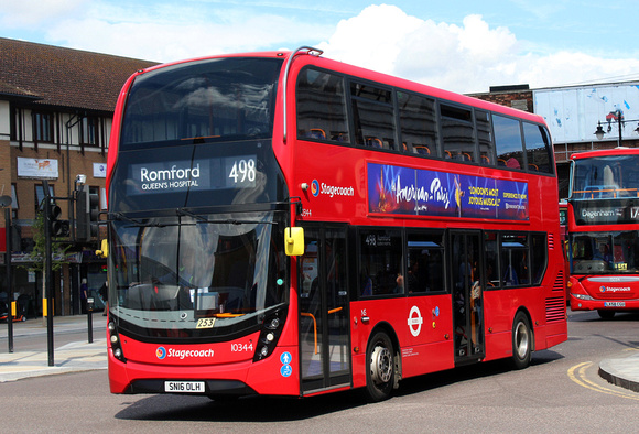 Route 498, Stagecoach London 10344, SN16OLH, Romford Station