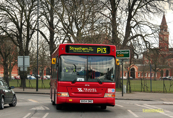 Route P13, Travel London, DP16, BX54DMO, Dulwich