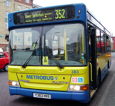 Route 352, Metrobus 383, Y383HKE, Bromley