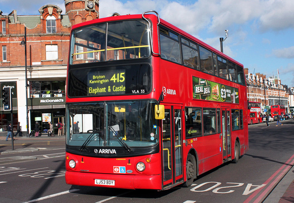 Route 415, Arriva London, VLA33, LJ53BDY, Brixton