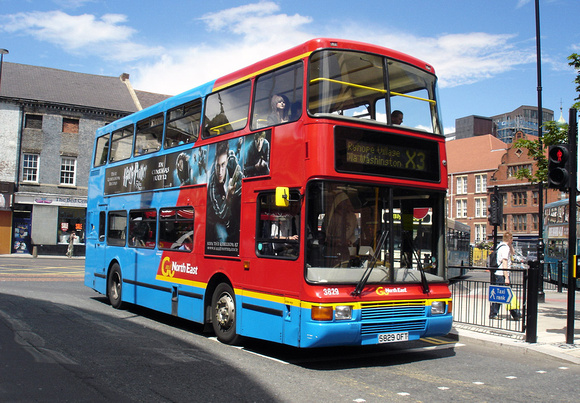 Route X3, Go North East 3829, S829OFT, Newcastle