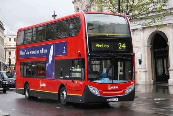 Route 24, London General, E90, LX57CLN, Trafalgar Square