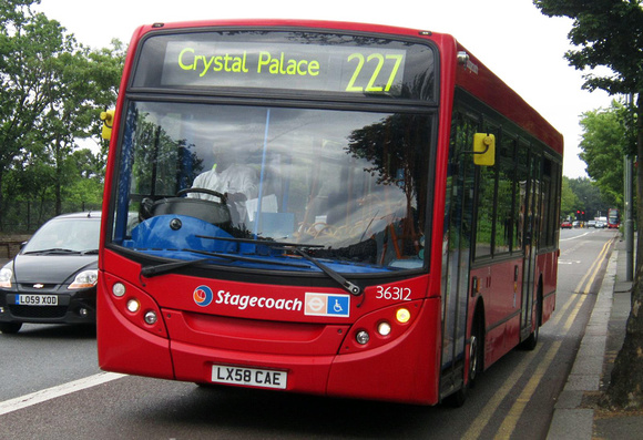 Route 227, Stagecoach London 36312, LX58CAE, Crystal Palace
