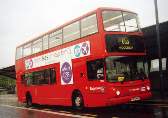 Route 653, Stagecoach Selkent, TA303, X303NNO, Abbey Wood