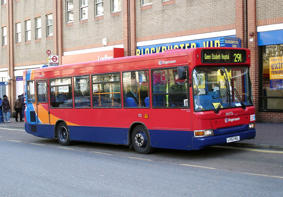 Route 291, Stagecoach London 34373, LV52HGL, Woolwich