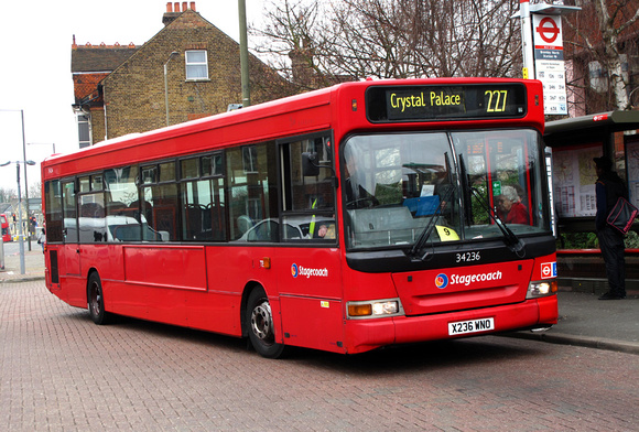 Route 227, Stagecoach London 34236, X236WNO, Bromley