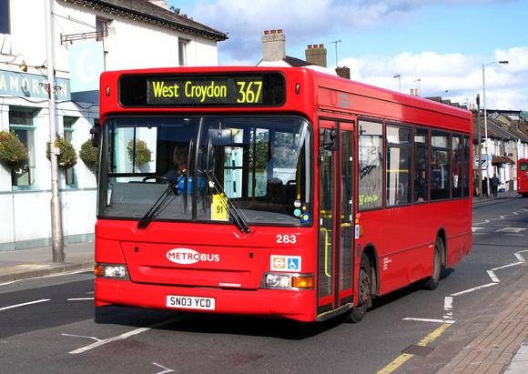 Route 367, Metrobus 283, SN03YCD, Croydon