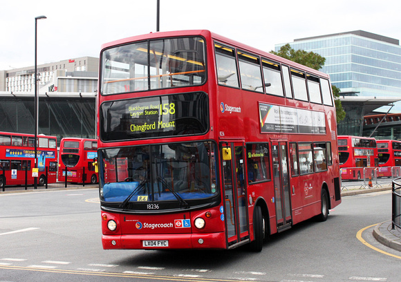 Route 158, Stagecoach London 18236, LX04FYC, Stratford