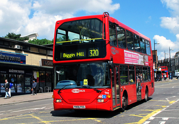 Route 320, Metrobus 946, YN56FEG, Bromley