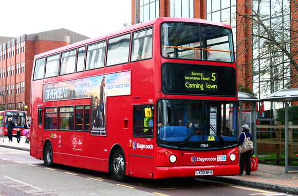 Route 5, Stagecoach London 17863, LX03NFH, Romford