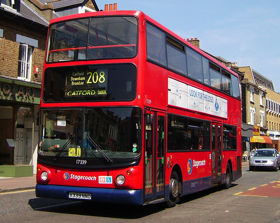 Route 208, Stagecoach London 17339, X339NNO, Bromley