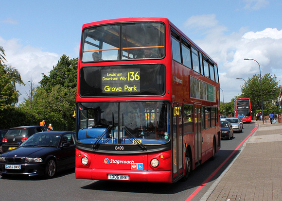 Route 136, Stagecoach London 18498, LX06AHE, Catford Garage