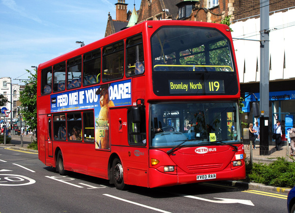 Route 119, Metrobus 446, YV03RAX, Croydon