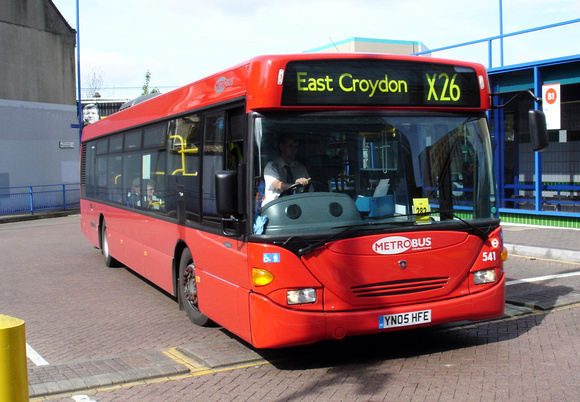Route X26, Metrobus 541, YN05HFE, West Croydon