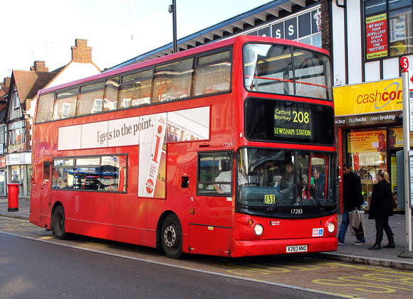 Route 208, Stagecoach London 17283, X283NNO, Orpington