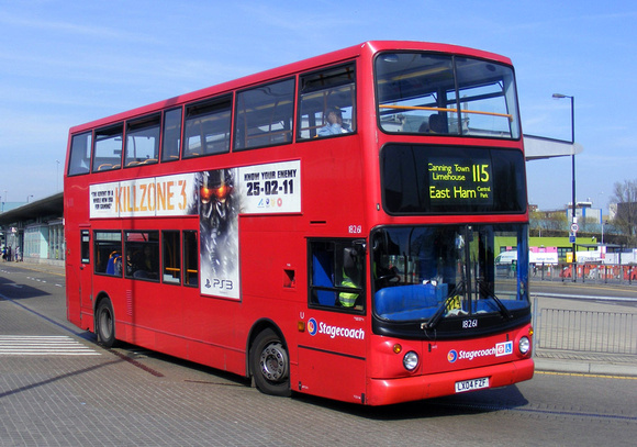 Route 115, Stagecoach London 18261, LX04FZF, Canning Town