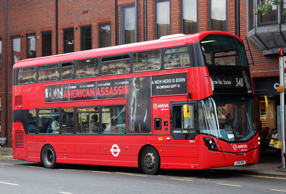 Route 340, Arriva London, SW9, LK16BXM, Stanmore Broadway