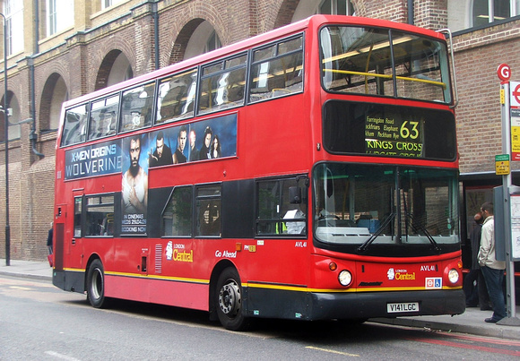 Route 63, London Central, AVL41, V141LGC, King's Cross