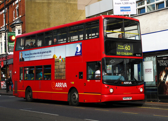 Route 60, Arriva London, DLA251, X451FGP, Croydon