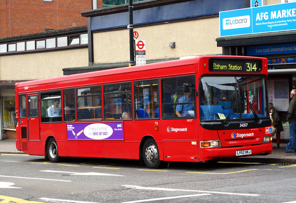 Route 314, Stagecoach London 34357, LV52HKJ, Bromley