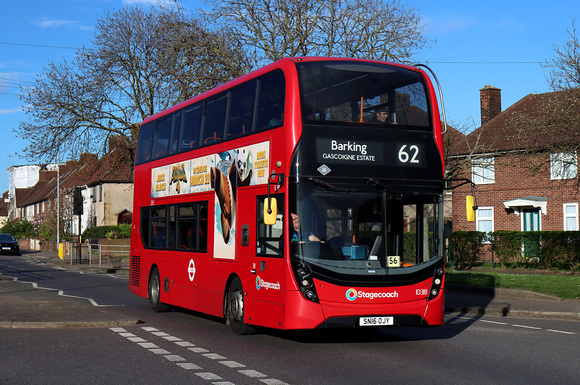 Route 62, Stagecoach London 10318, SN16OJY, Becontree