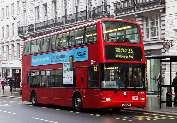 Route 23, Tower Transit, TNL33085, LN51GMF, Piccadilly Circus