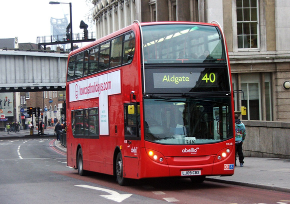 Route 40, Abellio London 9438, LJ09CBX, London Bridge