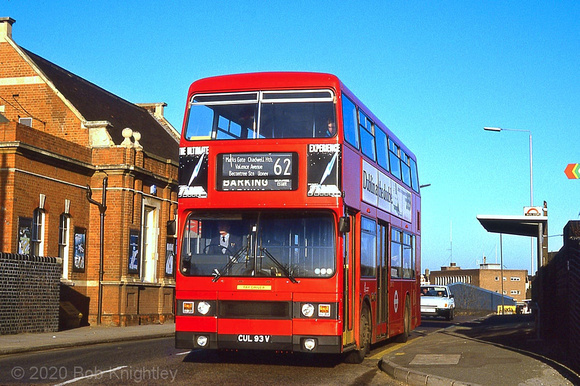 Route 62, London Transport, T93, CUL93V, Chadwell Heath