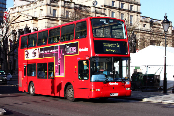 Route 6, Metroline, VP517, LK04CRV, Trafalgar Square