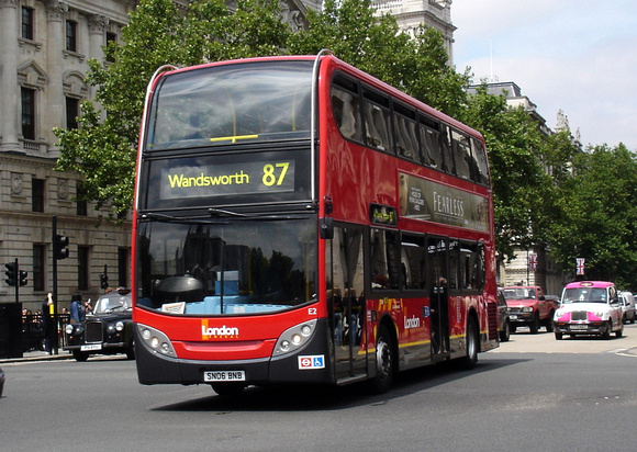 Route 87, London General, E2, SN06BNB, Parliament Square