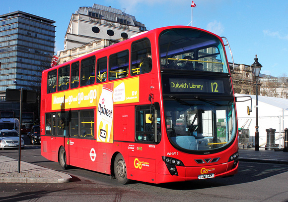 Route 12, Go Ahead London, WHV16, LJ61GXP, Trafalgar Square