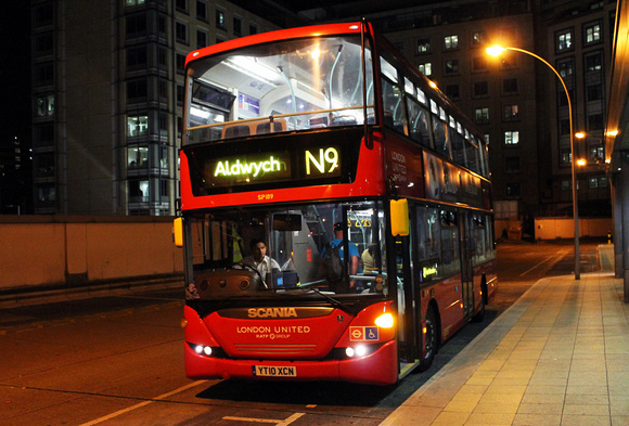 Route N9, London United RATP, SP189, YT10XCN, Hammersmith
